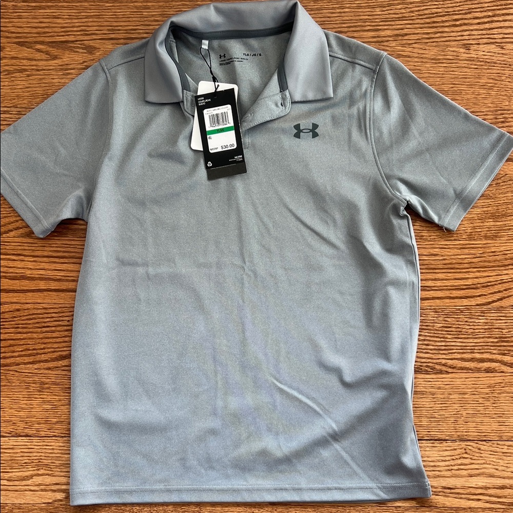 Under Armour Youth Gray Polo Shirt
